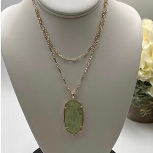 KENDRA SCOTT
Faceted Reid Gold Long
Pendant Necklace in‎ Sea Green
Chrysocolla